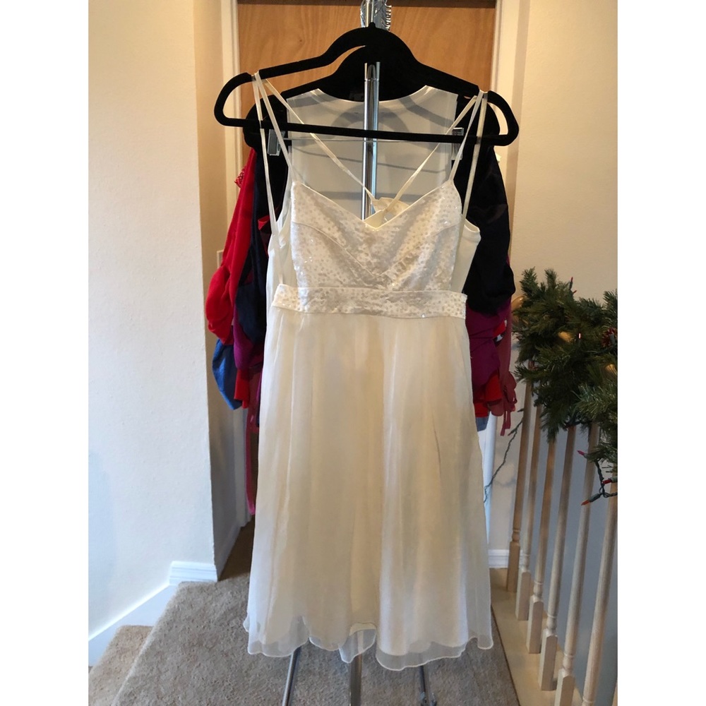 White sequin dress